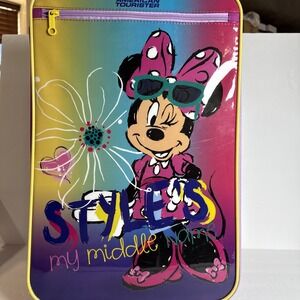 Disney Minnie American Tourister Kid Upright Roll Carryon Luggage Suitcase 18"